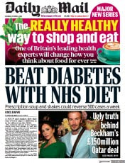 Daily Mail () Newspaper Front Page for 8 October 2022