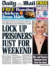 Daily Mail () Newspaper Front Page for 8 February 2016