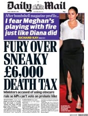Daily Mail () Newspaper Front Page for 8 February 2019