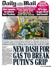 Daily Mail () Newspaper Front Page for 8 March 2022