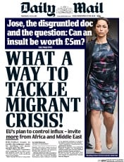 Daily Mail () Newspaper Front Page for 8 June 2016