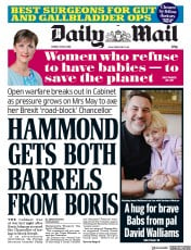 Daily Mail () Newspaper Front Page for 8 June 2018