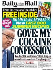 Daily Mail () Newspaper Front Page for 8 June 2019