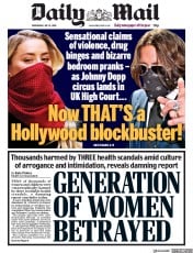 Daily Mail () Newspaper Front Page for 8 July 2020