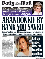 Daily Mail () Newspaper Front Page for 8 August 2017