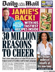Daily Mail () Newspaper Front Page for 8 August 2020