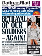 Daily Mail () Newspaper Front Page for 9 May 2018