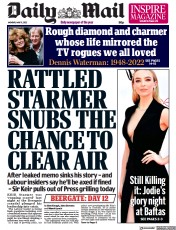 Daily Mail () Newspaper Front Page for 9 May 2022