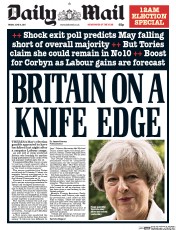 Daily Mail () Newspaper Front Page for 9 June 2017