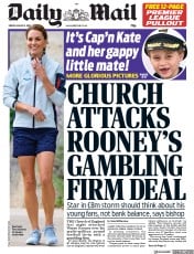 Daily Mail () Newspaper Front Page for 9 August 2019