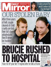 Daily Mirror () Newspaper Front Page for 10 October 2015