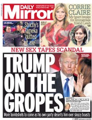 Daily Mirror () Newspaper Front Page for 10 October 2016