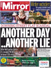 Daily Mirror () Newspaper Front Page for 10 December 2021
