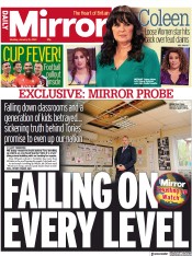 Daily Mirror () Newspaper Front Page for 10 January 2022