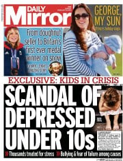 Daily Mirror () Newspaper Front Page for 10 February 2014