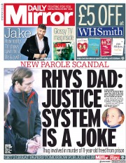 Daily Mirror () Newspaper Front Page for 10 February 2018