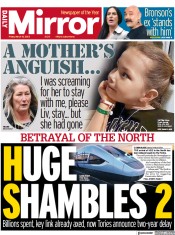 Daily Mirror () Newspaper Front Page for 10 March 2023