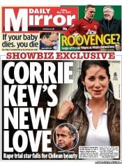 Daily Mirror () Newspaper Front Page for 10 May 2013