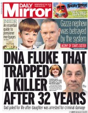 Daily Mirror () Newspaper Front Page for 10 May 2016