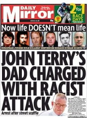 Daily Mirror () Newspaper Front Page for 10 July 2013