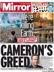 Daily Mirror () Newspaper Front Page for 10 August 2021