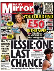 Daily Mirror () Newspaper Front Page for 10 September 2011