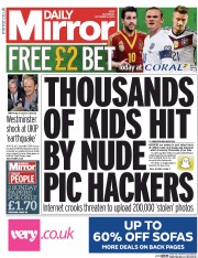 Daily Mirror () Newspaper Front Page for 11 October 2014