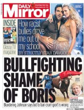 Daily Mirror () Newspaper Front Page for 11 November 2017