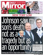 Daily Mirror () Newspaper Front Page for 11 December 2019