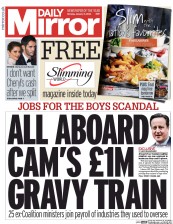 Daily Mirror () Newspaper Front Page for 11 January 2016