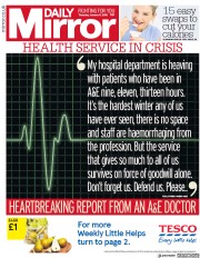 Daily Mirror () Newspaper Front Page for 11 January 2018