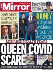 Daily Mirror () Newspaper Front Page for 11 February 2022