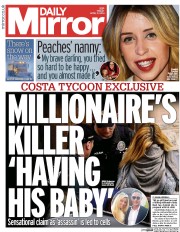 Daily Mirror () Newspaper Front Page for 11 April 2014