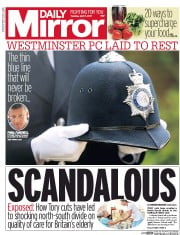 Daily Mirror () Newspaper Front Page for 11 April 2017