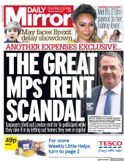 Daily Mirror () Newspaper Front Page for 11 April 2019