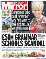 Daily Mirror () Newspaper Front Page for 11 May 2018