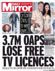 Daily Mirror () Newspaper Front Page for 11 June 2019