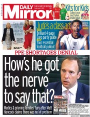 Daily Mirror () Newspaper Front Page for 11 June 2021