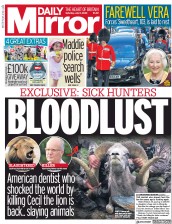 Daily Mirror () Newspaper Front Page for 11 July 2020