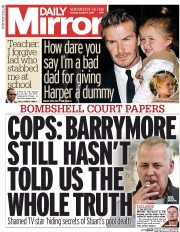 Daily Mirror () Newspaper Front Page for 11 August 2015