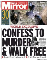 Daily Mirror () Newspaper Front Page for 11 September 2015