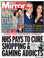Daily Mirror () Newspaper Front Page for 12 October 2015