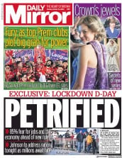 Daily Mirror () Newspaper Front Page for 12 October 2020