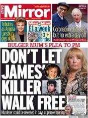 Daily Mirror () Newspaper Front Page for 12 October 2022