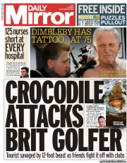 Daily Mirror () Newspaper Front Page for 12 November 2013