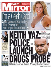 Daily Mirror () Newspaper Front Page for 12 November 2016