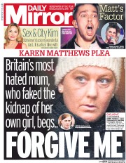 Daily Mirror () Newspaper Front Page for 12 December 2016