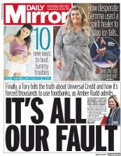 Daily Mirror () Newspaper Front Page for 12 February 2019