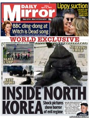 Daily Mirror () Newspaper Front Page for 12 April 2013