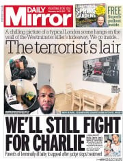 Daily Mirror () Newspaper Front Page for 12 April 2017
